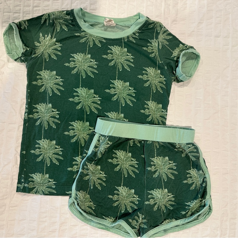 Kate Quinn Matching Set - Green Palm Tree 2T